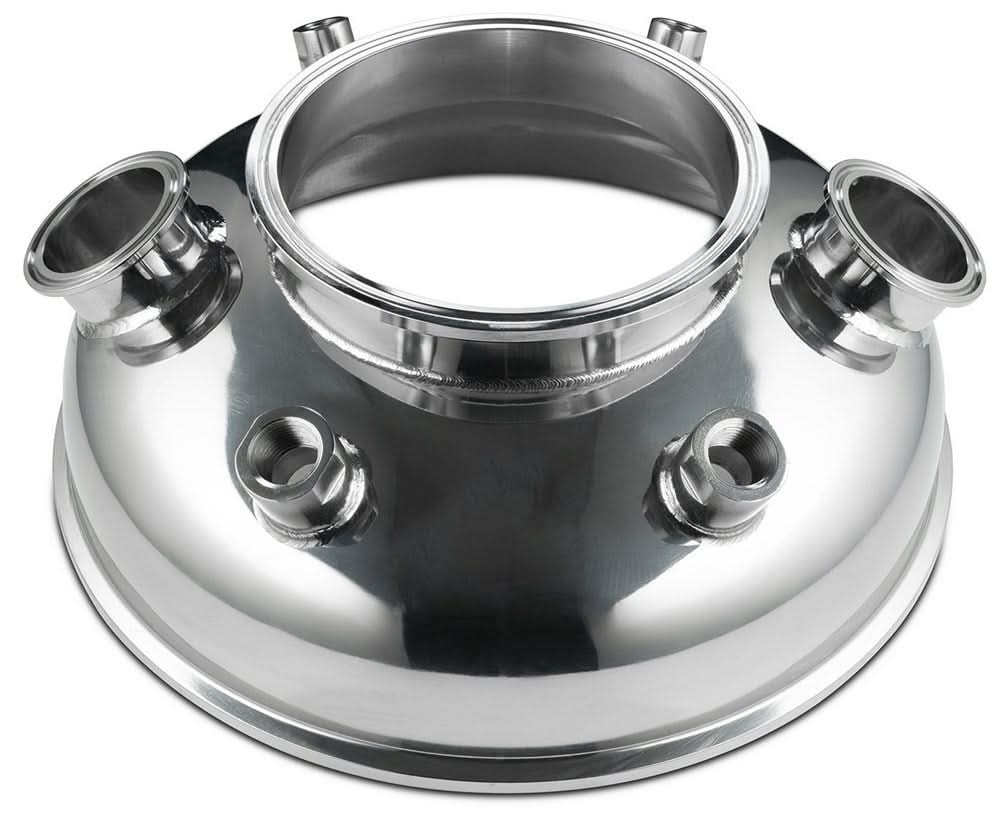12" Hemispherical Extractor Lid with 6" Triclamp Center