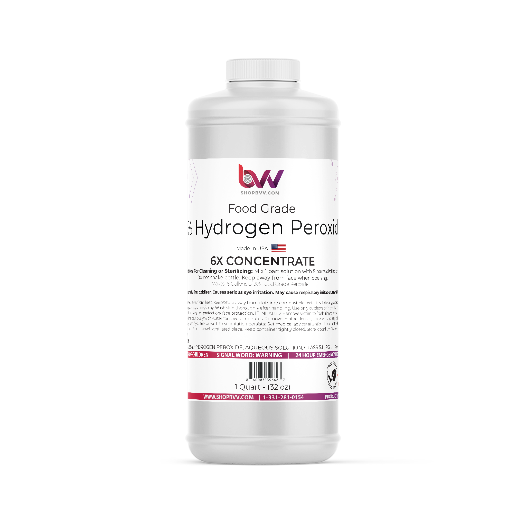 18% Hydrogen Peroxide Food Grade H2O2