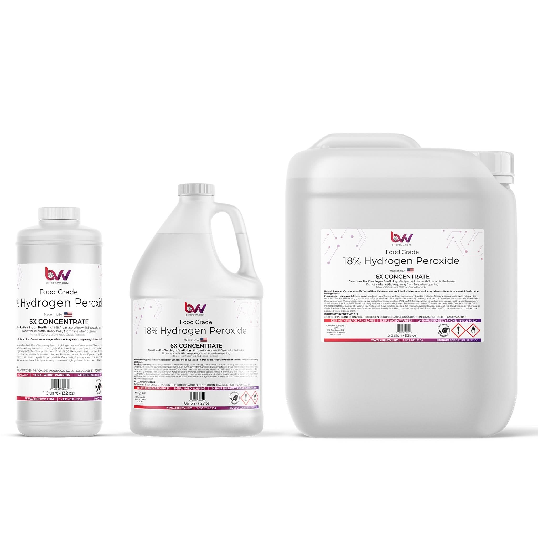 18% Hydrogen Peroxide Food Grade H2O2
