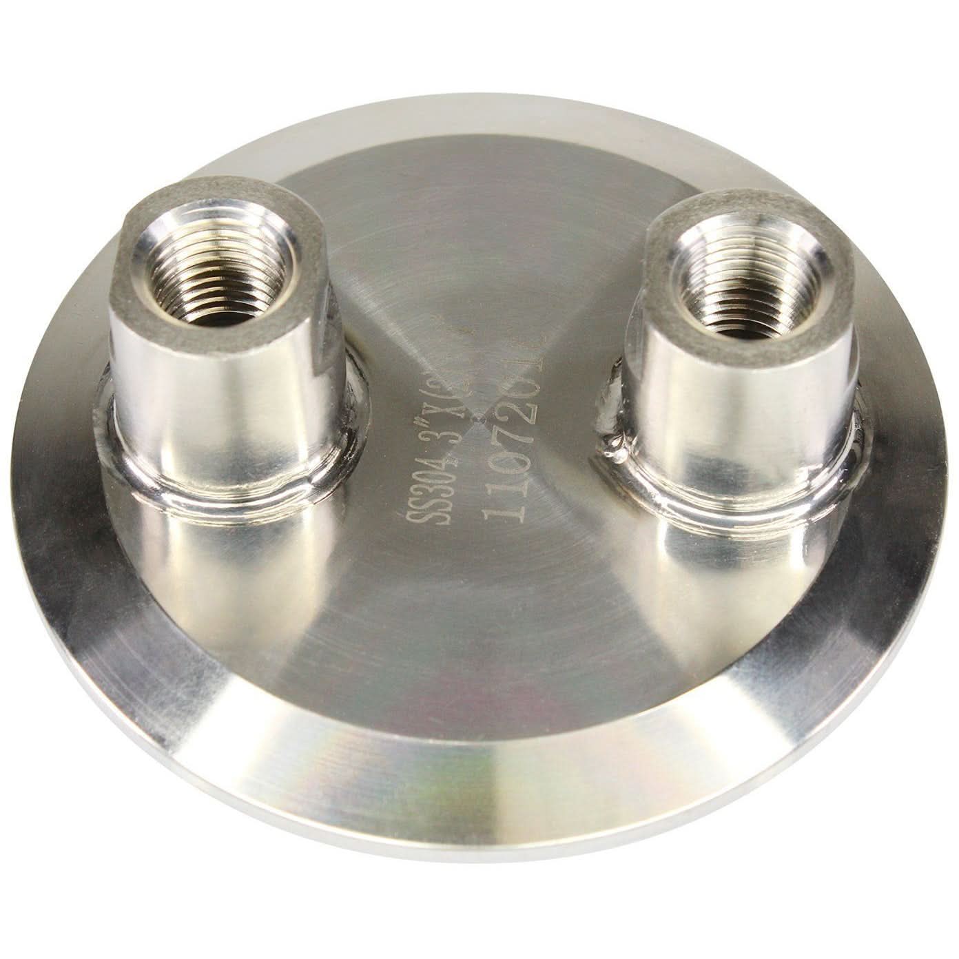 3" Tri-Clamp x (2) 1/4" FNPT