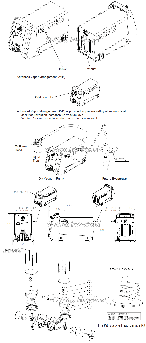 Across International Welch 2042 DryFast 1.2 CFM 2 Torr 2-Head Diaphragm Chemical Duty Pump