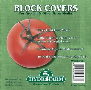 Hydrofarm Rockwool Block Cover, 6", Pack of 40