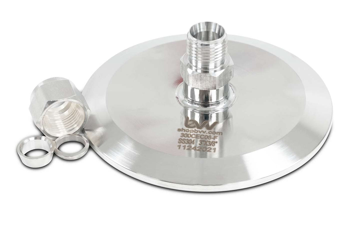 1/2" Compression End Cap 1.5" Triclamp