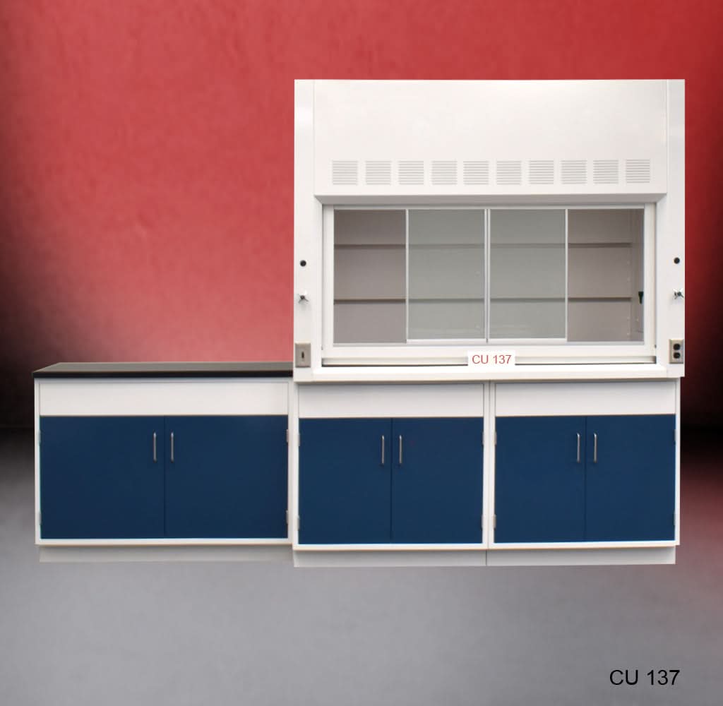 6′ Fisher American Fume Hood w/ 4′ Cabinets