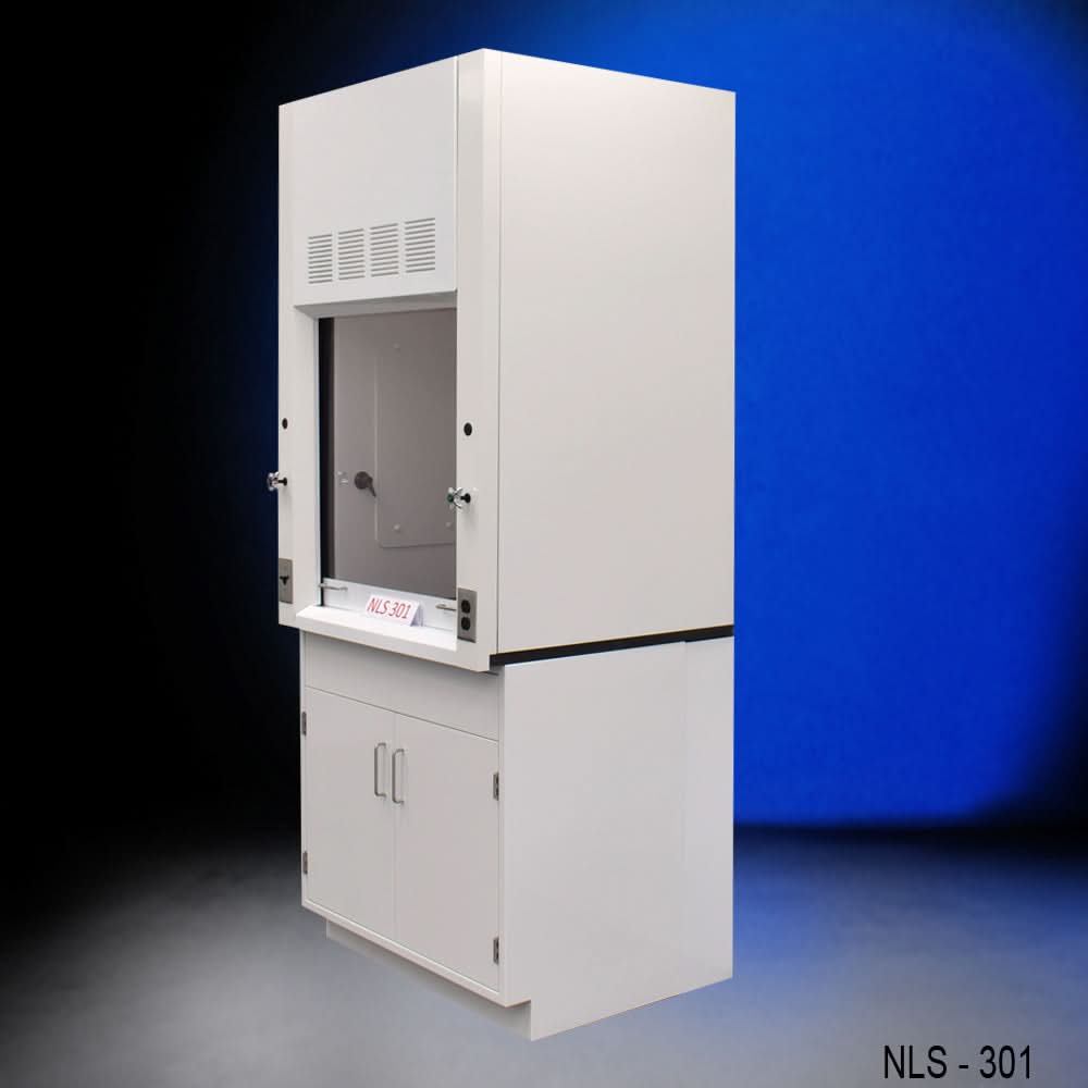 3′ Fisher American Fume Hood w/ General Cabinets