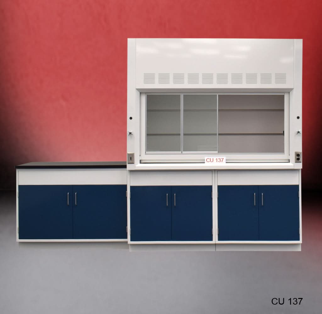 6′ Fisher American Fume Hood w/ 4′ Cabinets