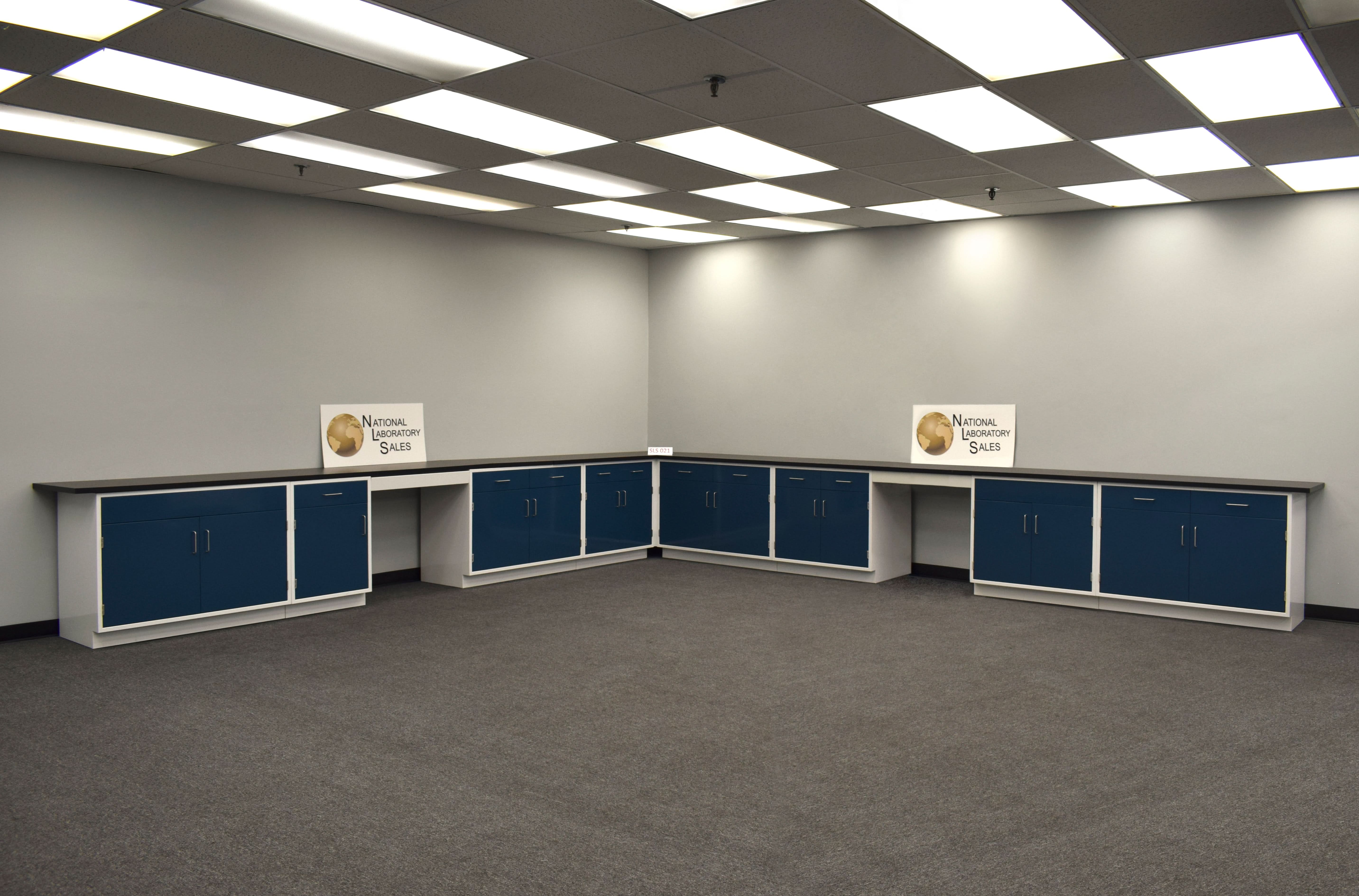 18′ x 19′ Fisher American “L” Cabinets w/ Desk Areas