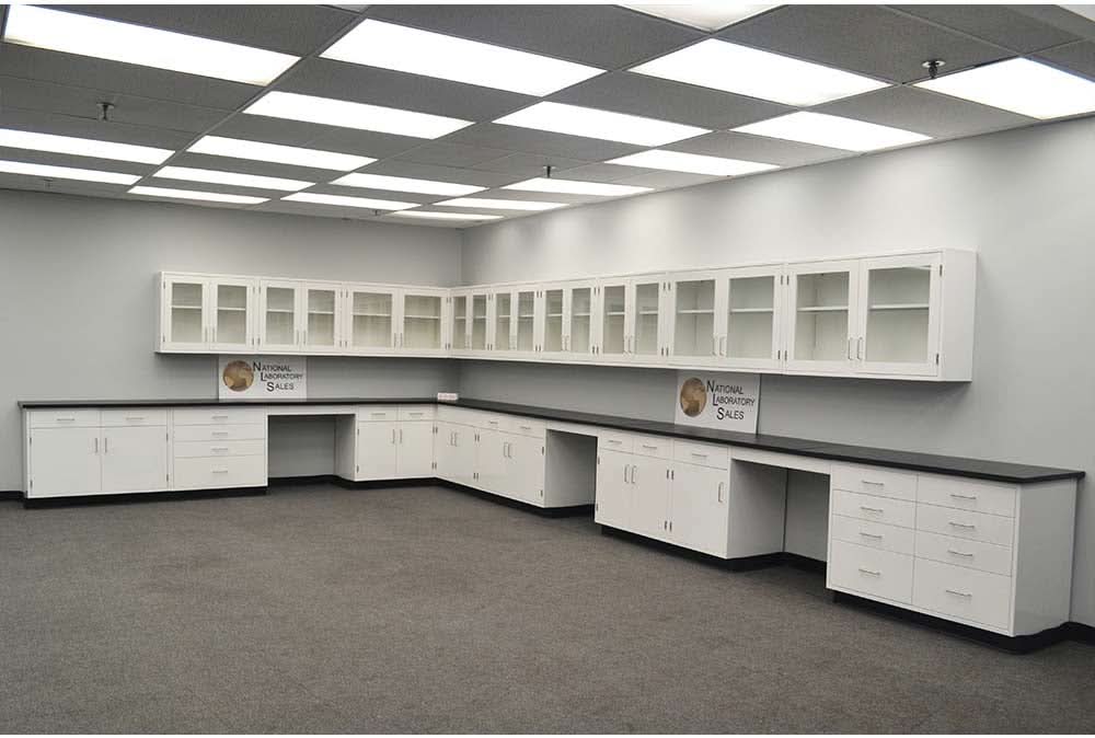 39′ Laboratory Cabinets w/ 32′ Wall Units