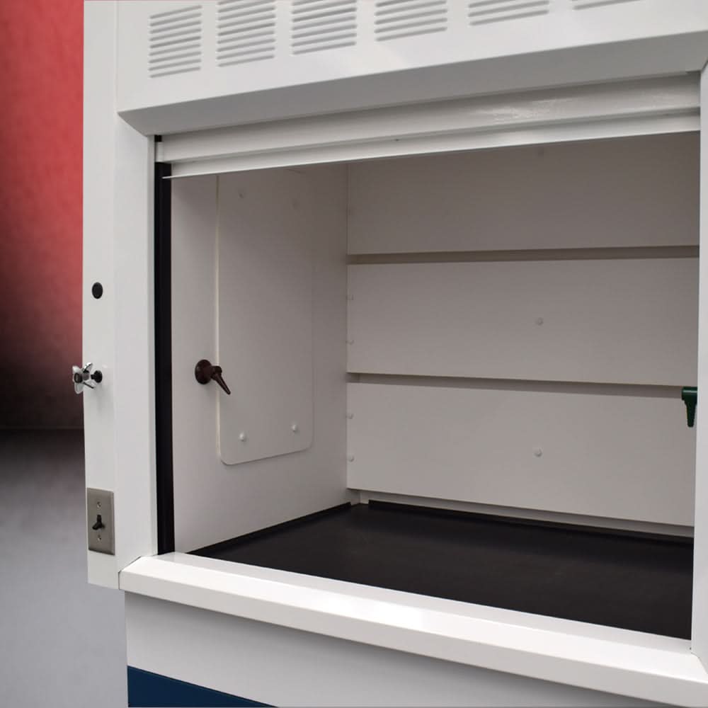 4′ Fisher American Fume Hood w/ 9′ Cabinets