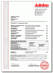 Julabo Manufacturer’s Certificate Category 2