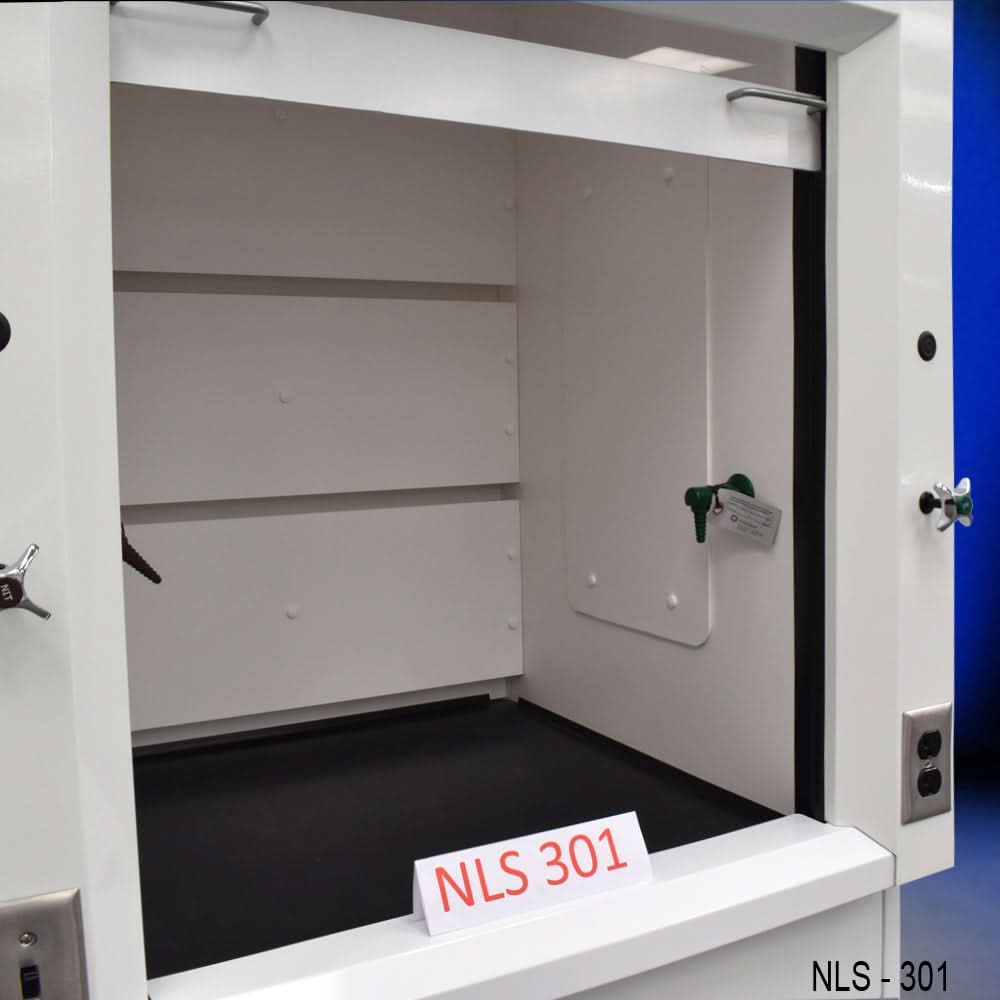 3′ Fisher American Fume Hood w/ General Cabinets