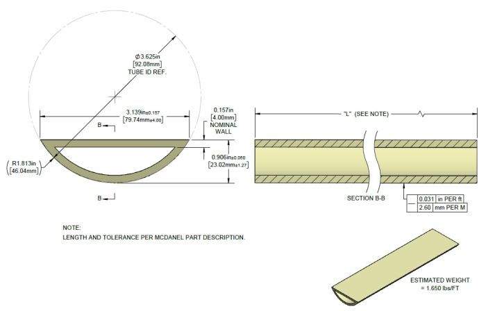Alumina Ceramic Dee Tubes, Open Both Ends
