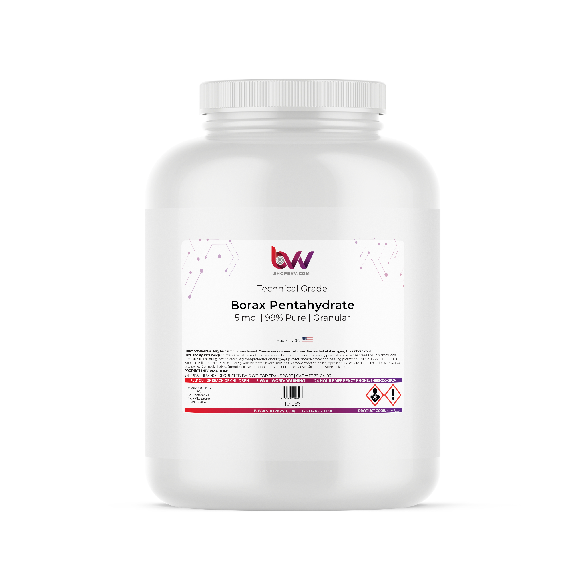 Borax Pentahydrate 5 Mol *High Purity