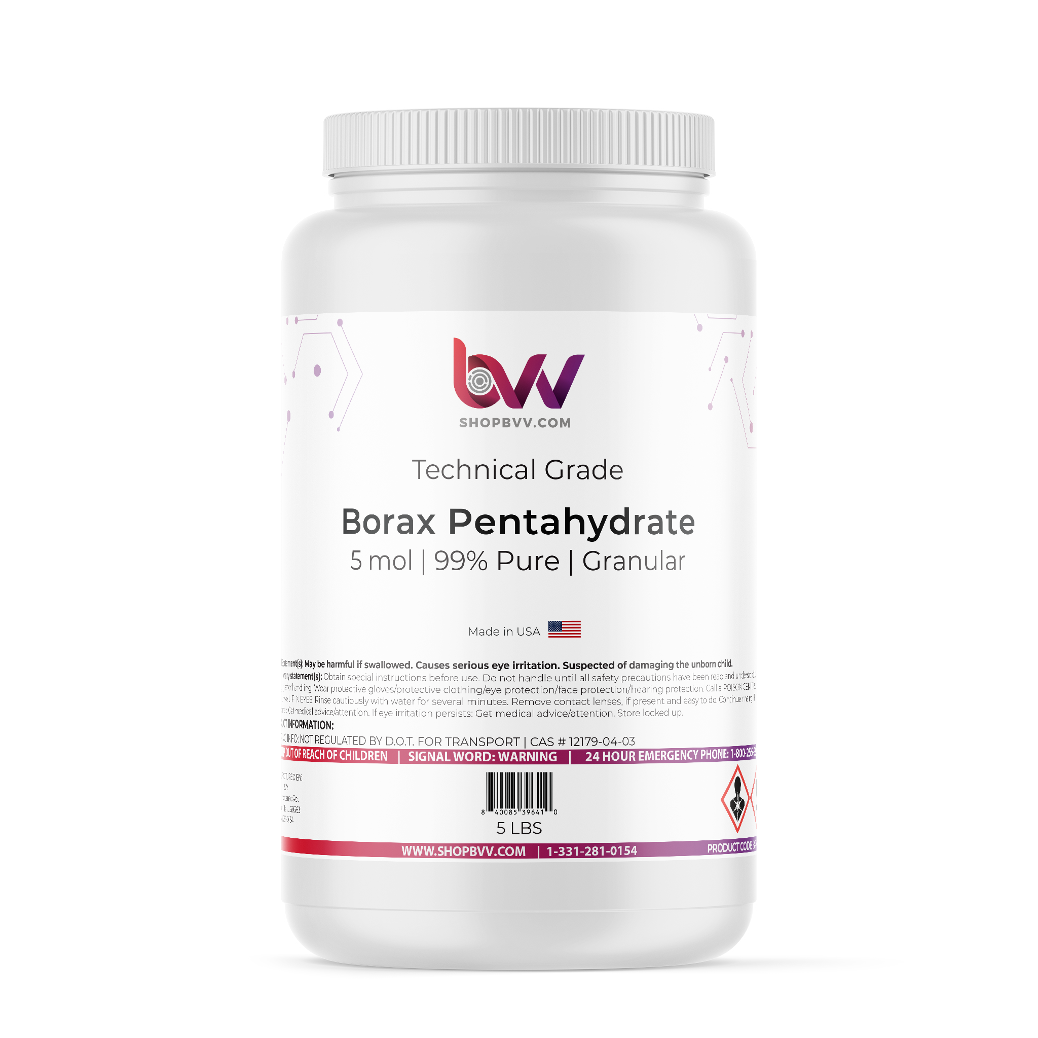 Borax Pentahydrate 5 Mol *High Purity