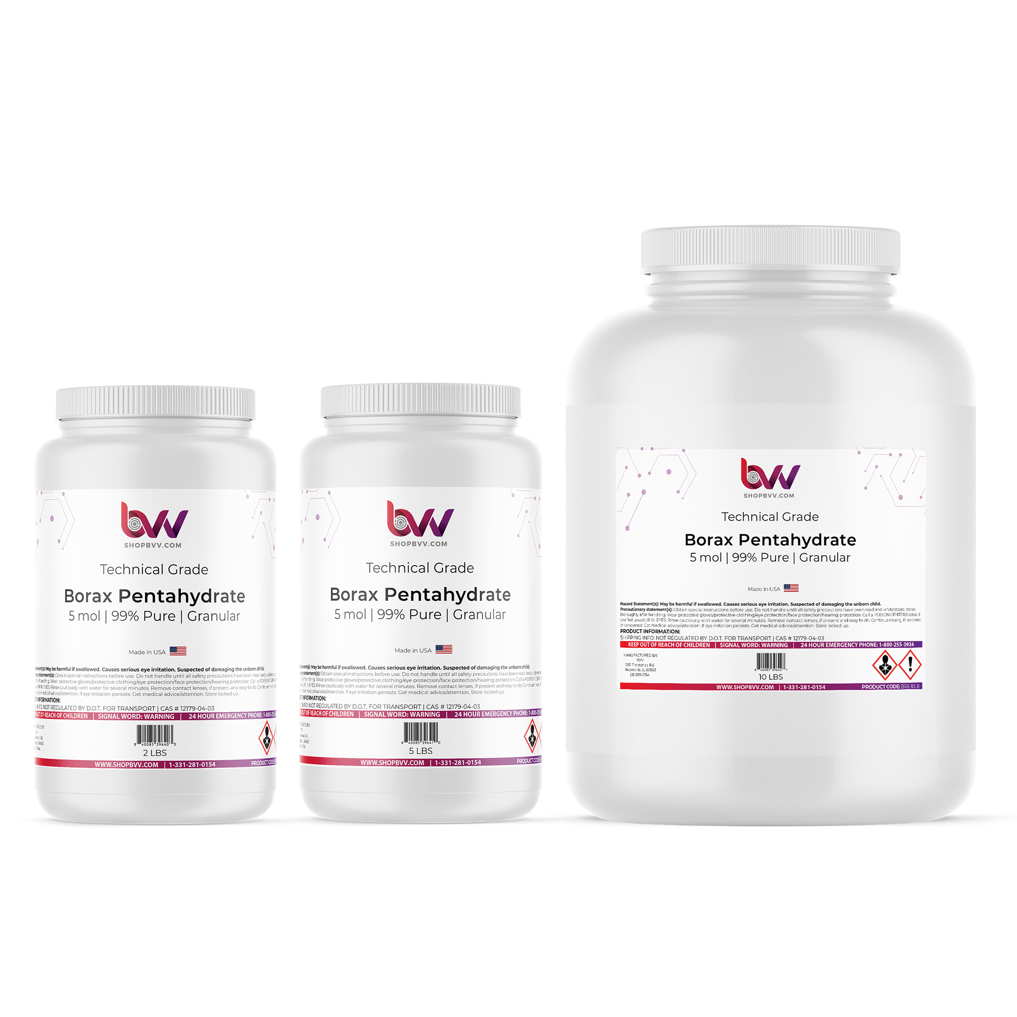 Borax Pentahydrate 5 Mol *High Purity