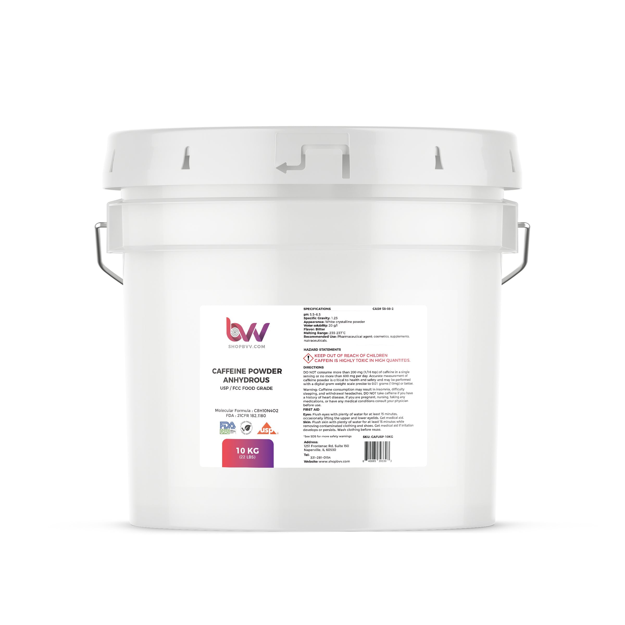 Caffeine Powder ≥99.0% USP/FCC/Food Grade