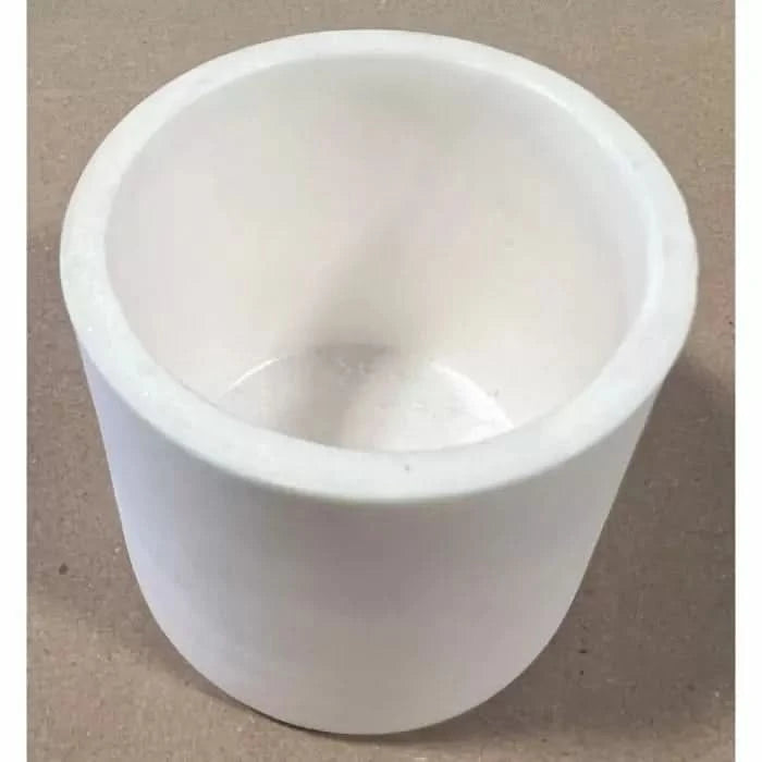 Across International High Temperature Alumina Crucible Sample Holder Cylindrical Crucible with Lid Option 60x60