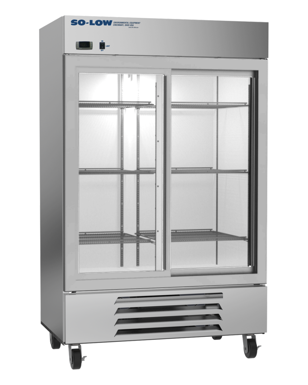 2ºC to 8ºC, 46 cu. ft. two sliding glass doors, Cycle Defrost, 115 v.