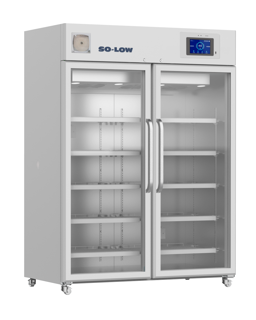 So-Low 2ºC to 8ºC, 49 cu.ft., double glass door, Cycle Defrost, 115v, Touch Screen, Datalogging