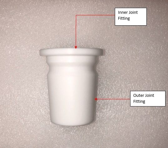 PTFE tapered joint lid adapters for glass reactor sizes 10-200L