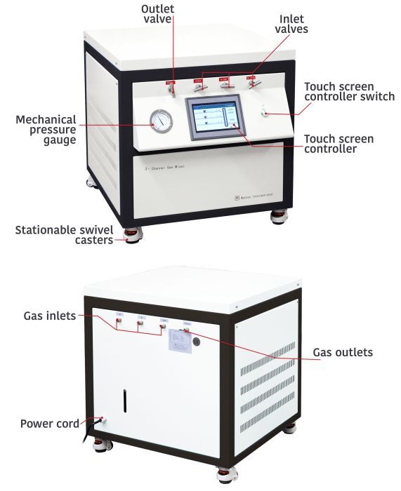 Digital Multi-Channel Gas Mixing System w/ Touch Screen Control