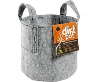 Hydrofarm - Dirt Pot Flexible Portable Planter, Grey w/Handles