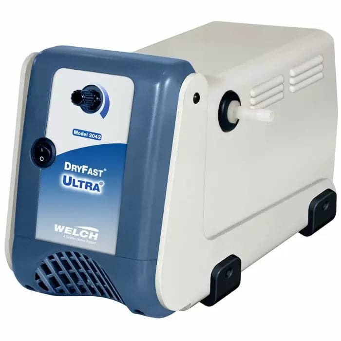 Across International Welch 2042 DryFast 1.2 CFM 2 Torr 2-Head Diaphragm Chemical Duty Pump