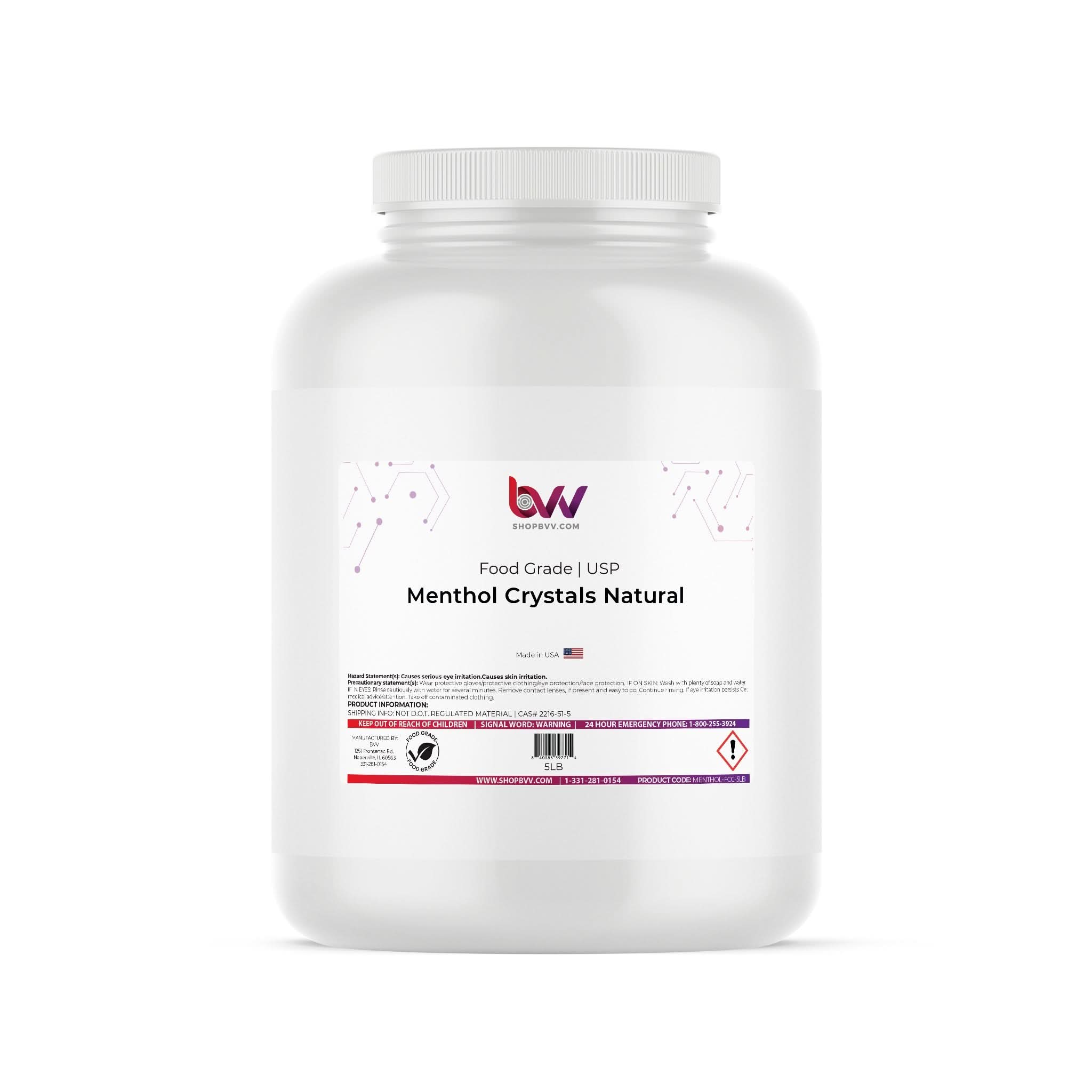 Menthol Crystals Natural Food Grade USP, EU