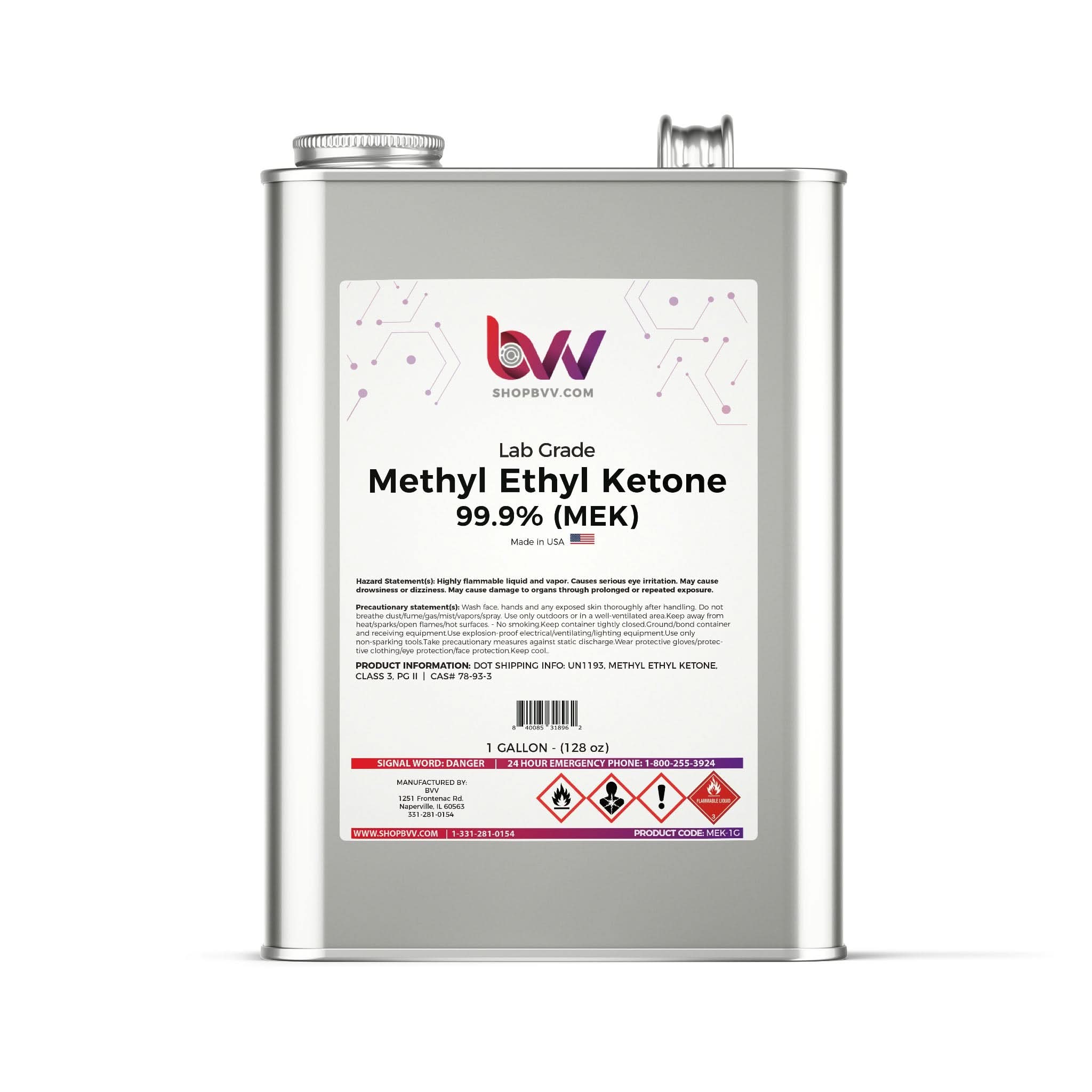 BVV Methyl Ethyl Ketone (MEK) Lab Grade 99.9%