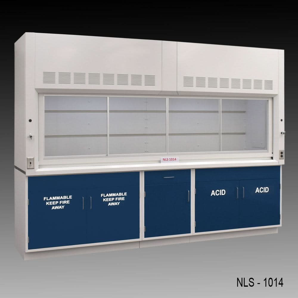 10′ Fisher American Fume Hood w/ ACID & Flammable Storage