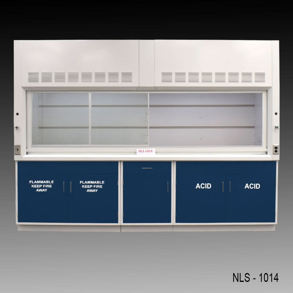 10′ Fisher American Fume Hood w/ ACID & Flammable Storage