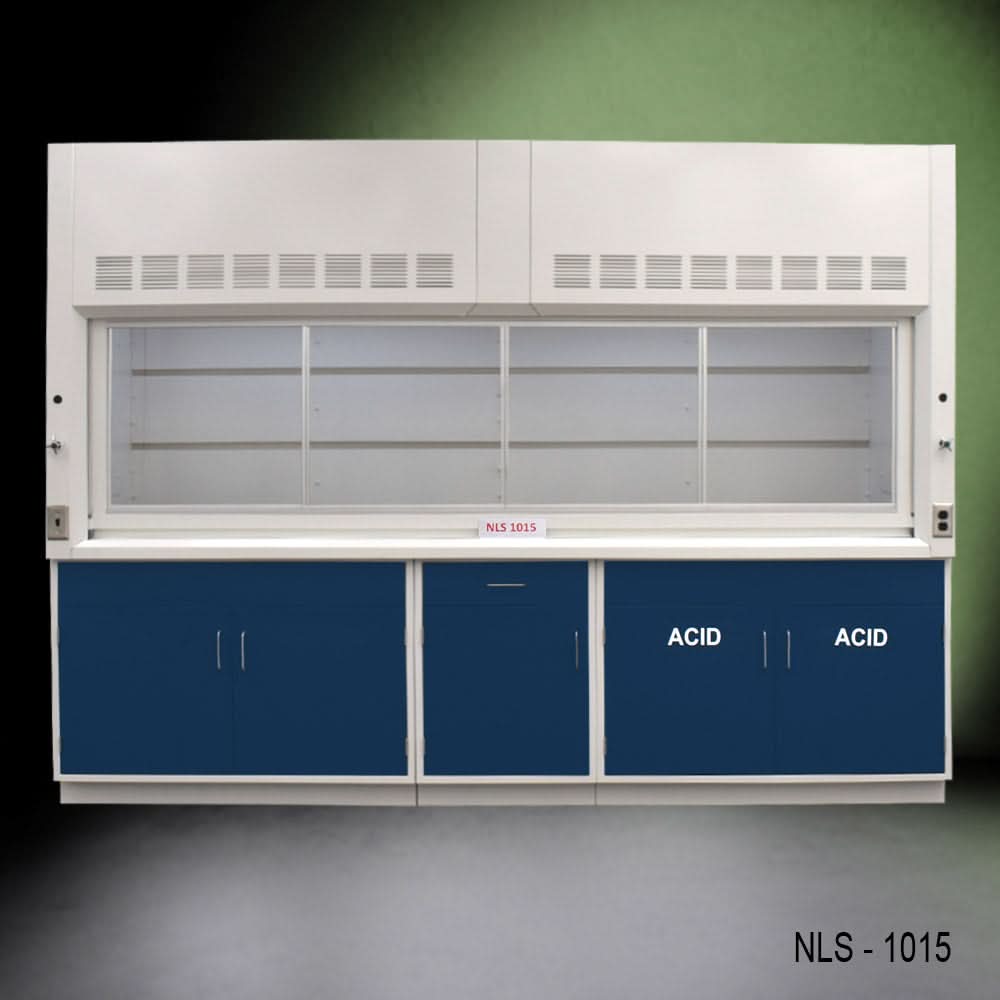 10′ Fisher American Fume Hood w/ ACID & General Storage
