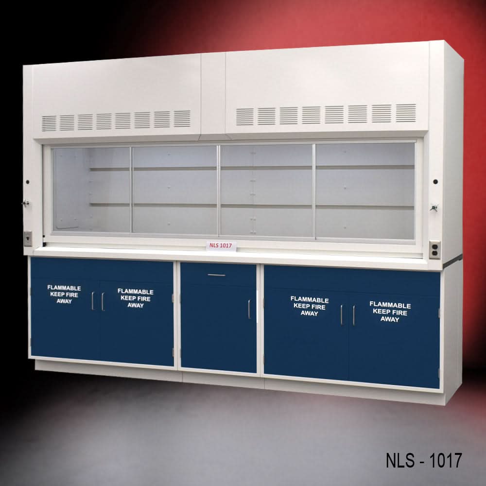 10′ Fisher American Fume Hood w/ Flammable Storage Cabinets