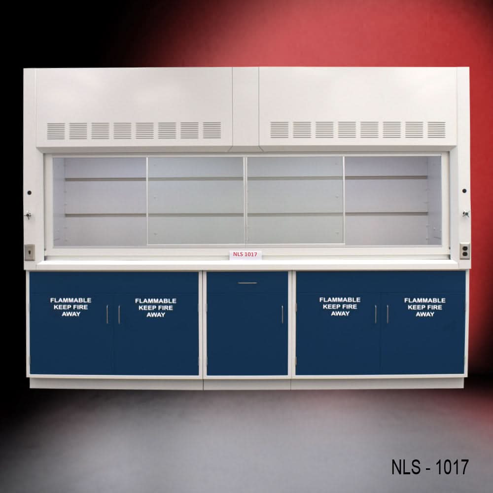 10′ Fisher American Fume Hood w/ Flammable Storage Cabinets