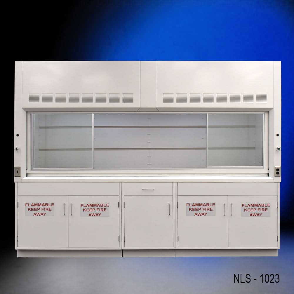 10′ x 48″ Fisher American Fume Hood w/ Flammable Storage Cabinets