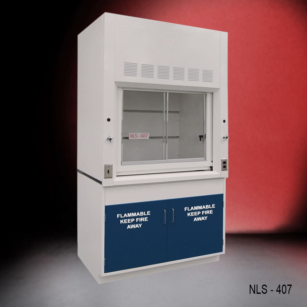 4′ Fisher American Fume Hood w/ Flammable Storage