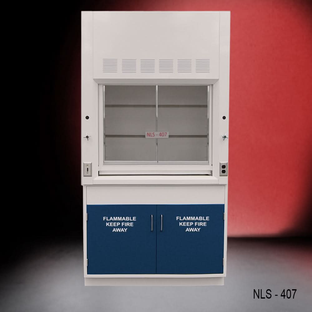 4′ Fisher American Fume Hood w/ Flammable Storage