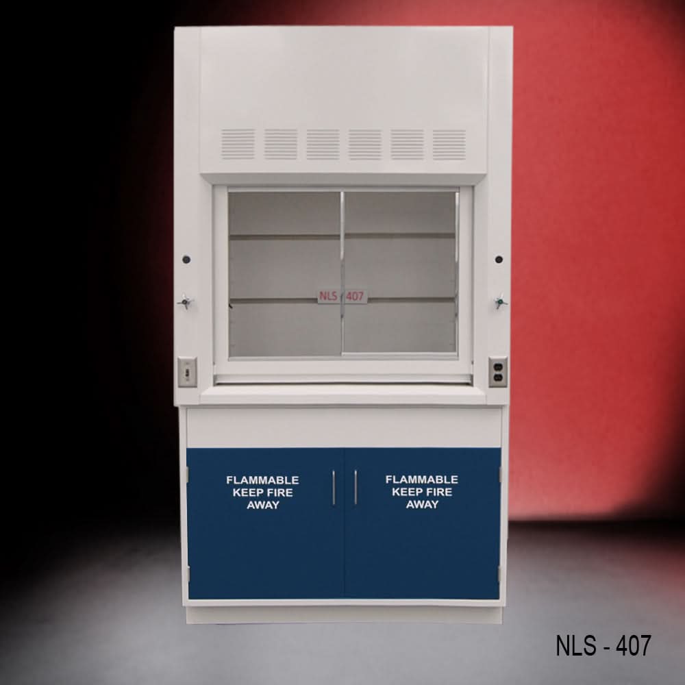 4′ Fisher American Fume Hood w/ Flammable Storage