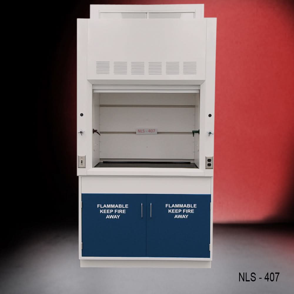 4′ Fisher American Fume Hood w/ Flammable Storage