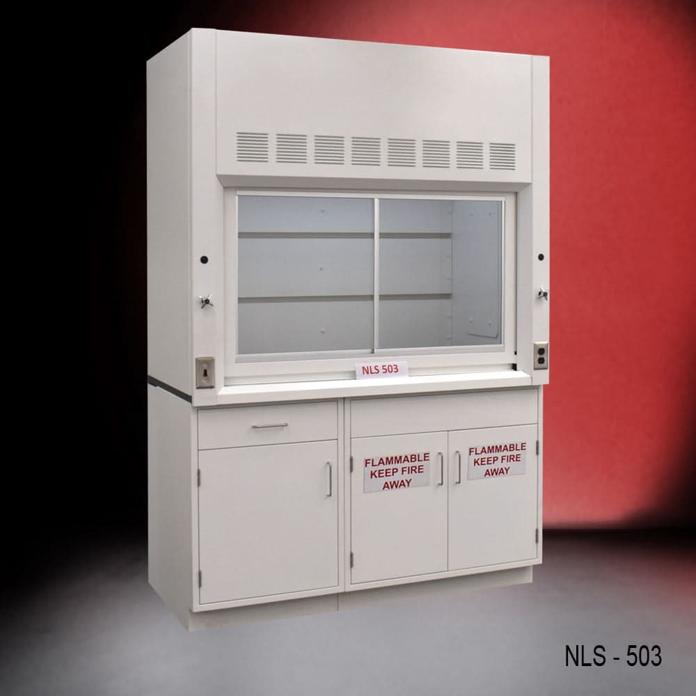 5′ Fisher American Fume Hood w/ Flammable & General Storage