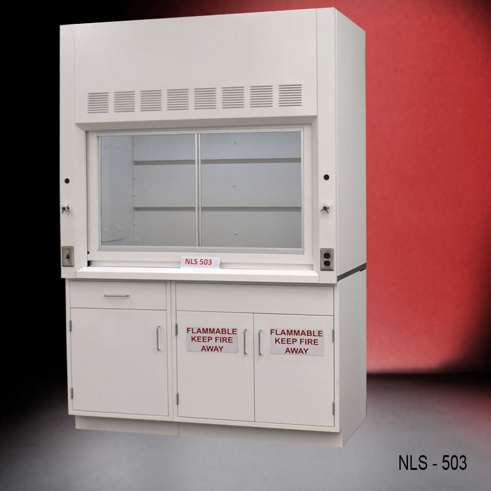 5′ Fisher American Fume Hood w/ Flammable & General Storage