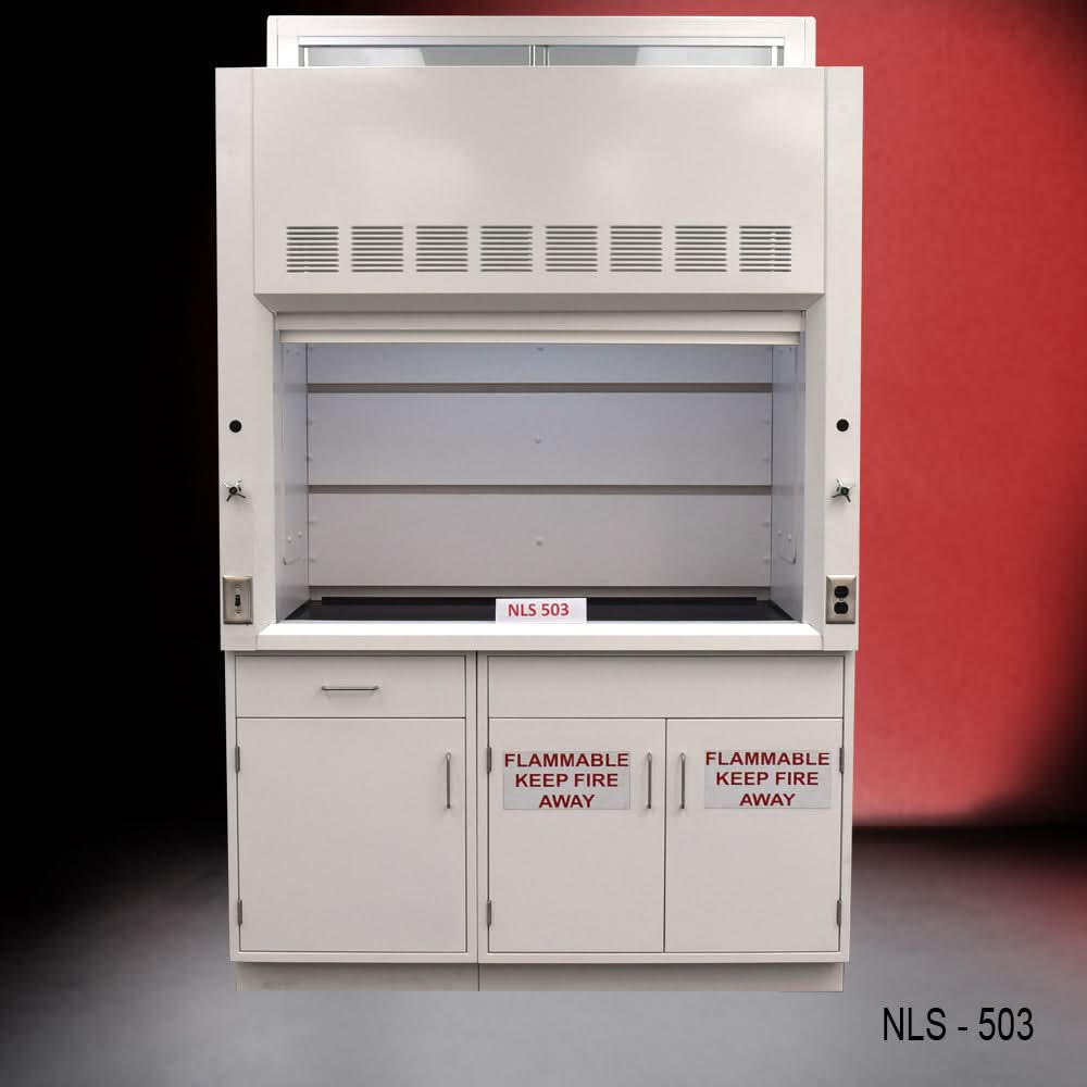5′ Fisher American Fume Hood w/ Flammable & General Storage