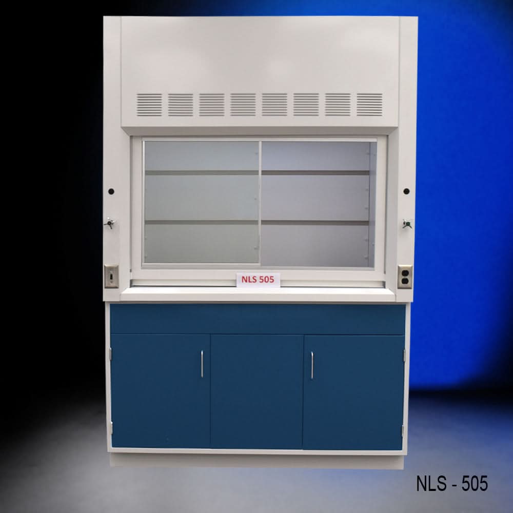 5′ Fisher American Fume Hood w/ Blue General Storage