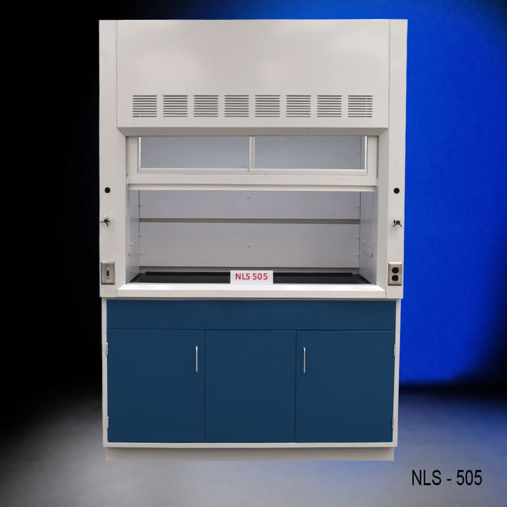 5′ Fisher American Fume Hood w/ Blue General Storage