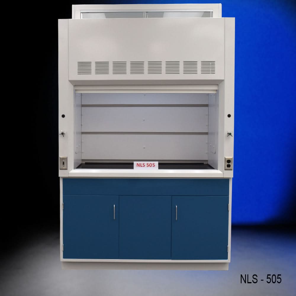 5′ Fisher American Fume Hood w/ Blue General Storage
