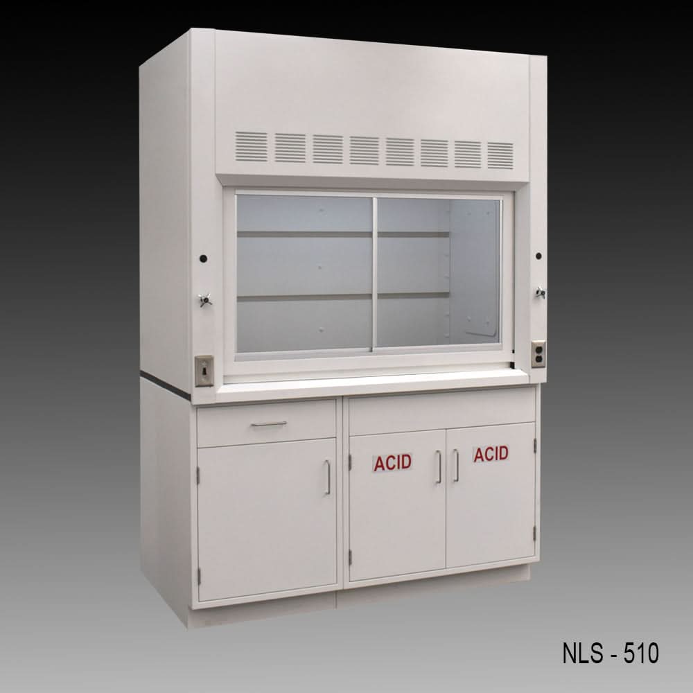 5′ x 4′ Fisher American Fume Hood w/ ACID & General Storage
