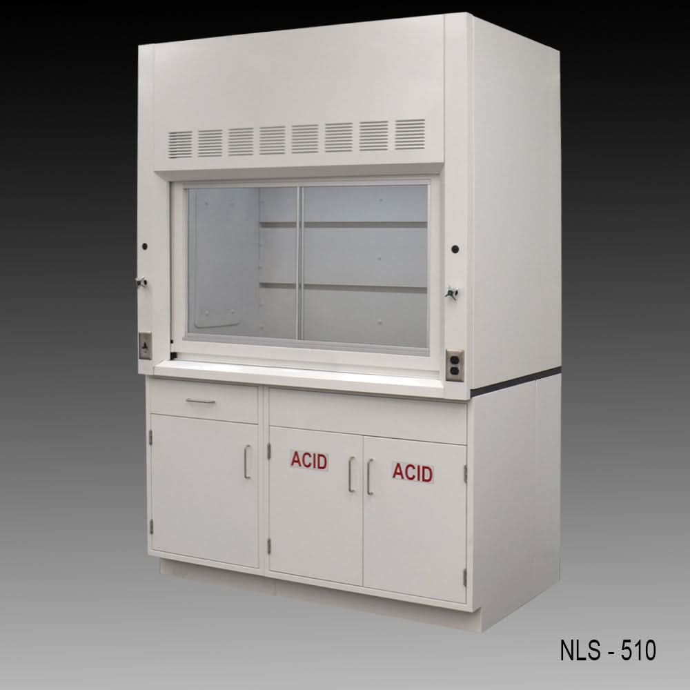 5′ x 4′ Fisher American Fume Hood w/ ACID & General Storage