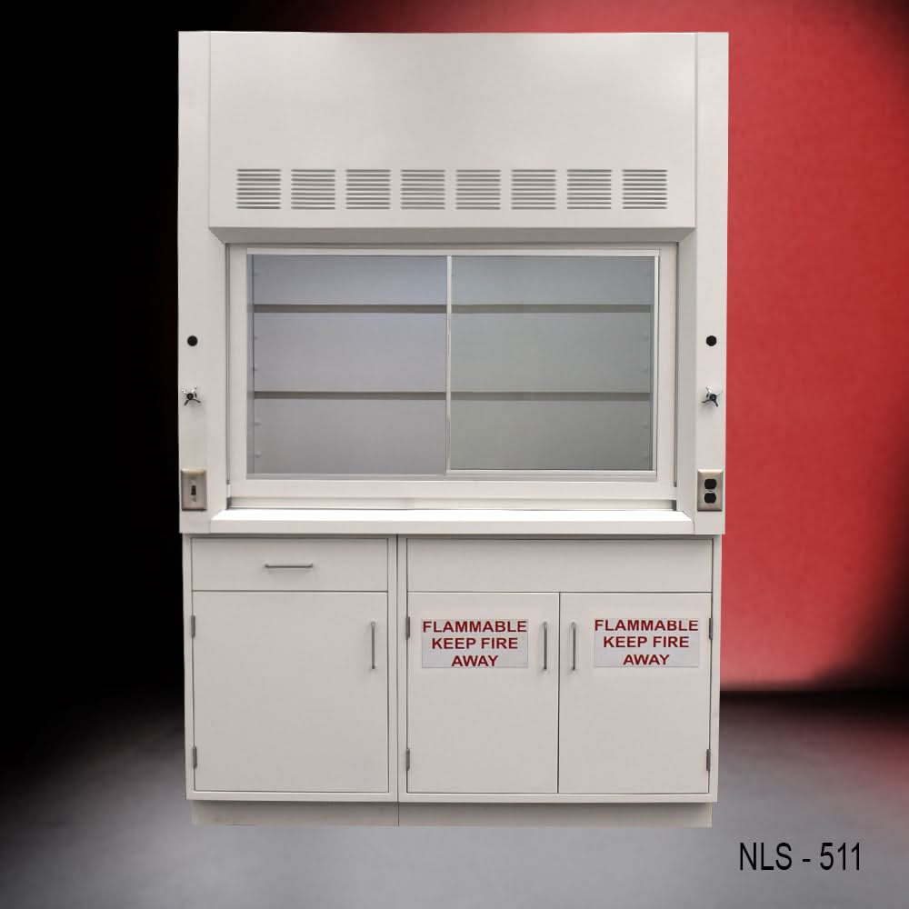 5′ x 4′ Fisher American Fume Hood w/ Flammable& General Storage