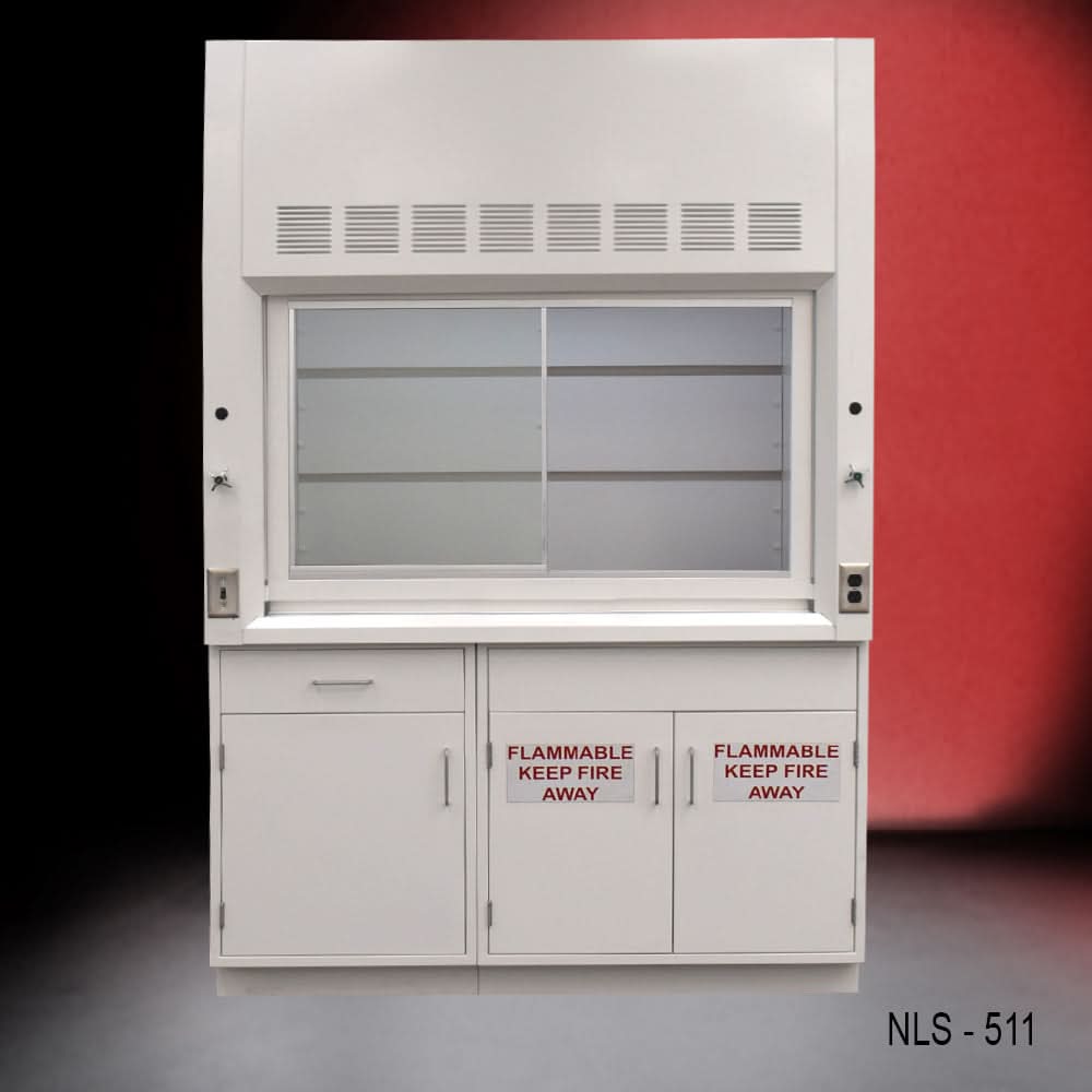 5′ x 4′ Fisher American Fume Hood w/ Flammable& General Storage