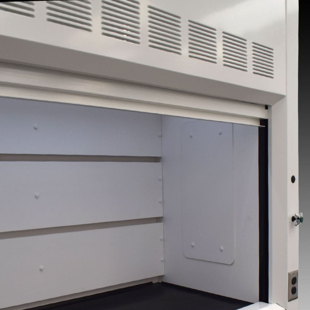 5′ x 4′ Fisher American Fume Hood w/ Blue General Storage Cabinet